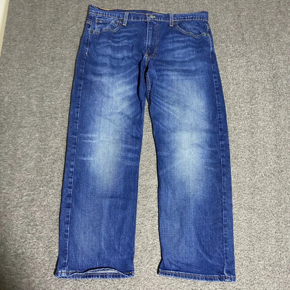 Levis 569 Loose Straight Leg Jeans Mens 34x28 Blue Denim Mid Wash 569-0127